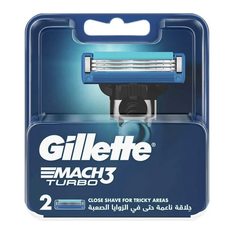 gillette mach3 turbo 3d cartridges 2 pack image2