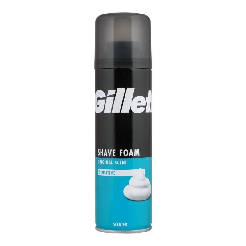 gillette original scented sensitive shave foam, 200ml main image