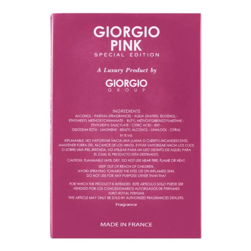 giorgio pink special edition eau de parfum, fragrance for women, 100ml image3