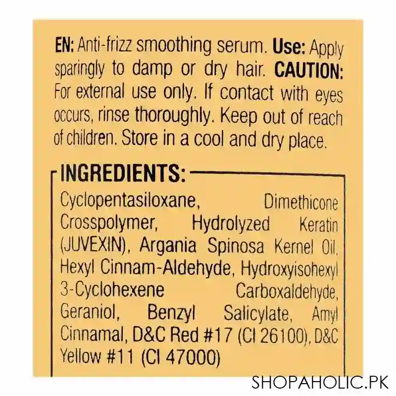 gk hair pro line hair taming system anti frizz smoothing serum, 50ml image3