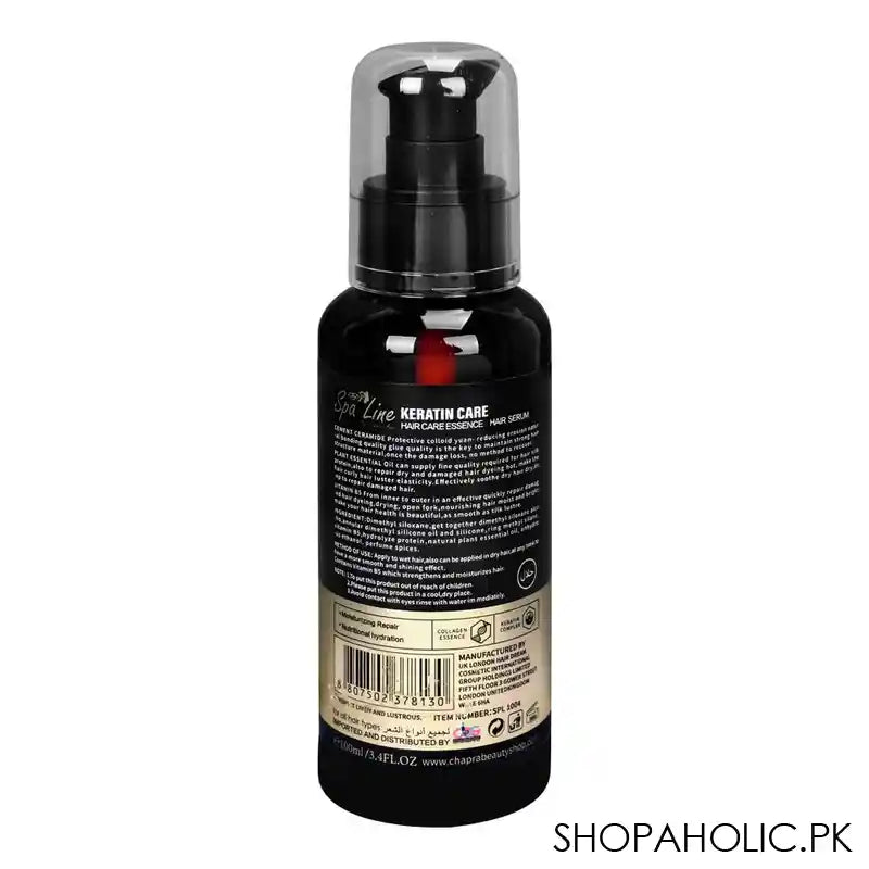 Glamourous Face Spa Line Protein Brazilian Keratin Care Hair Serum, 100ml - Image 3