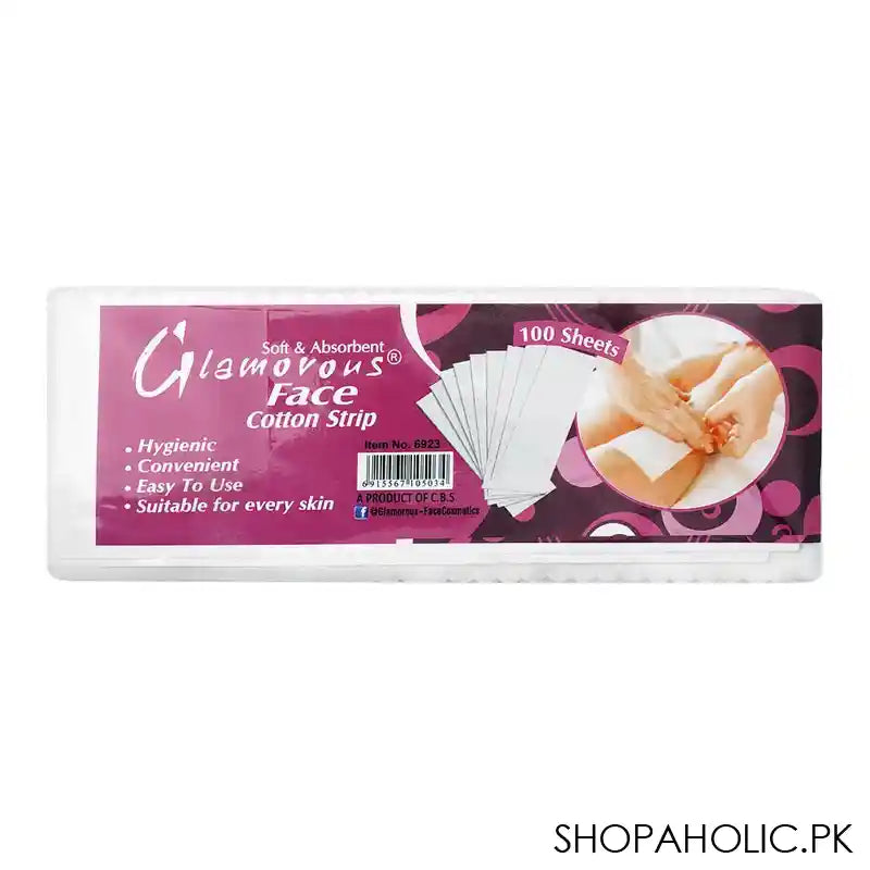 Glamourous Face Wax Cotton Strip Large 100-Pack, 6923 - Main Image