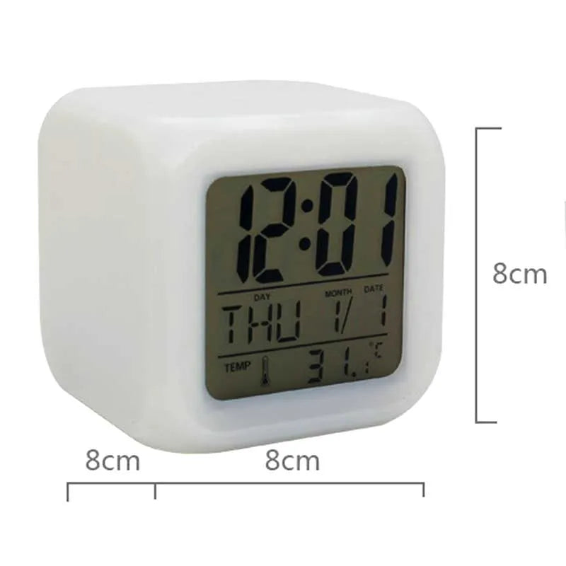 glowing led color change digital alarm clock image7