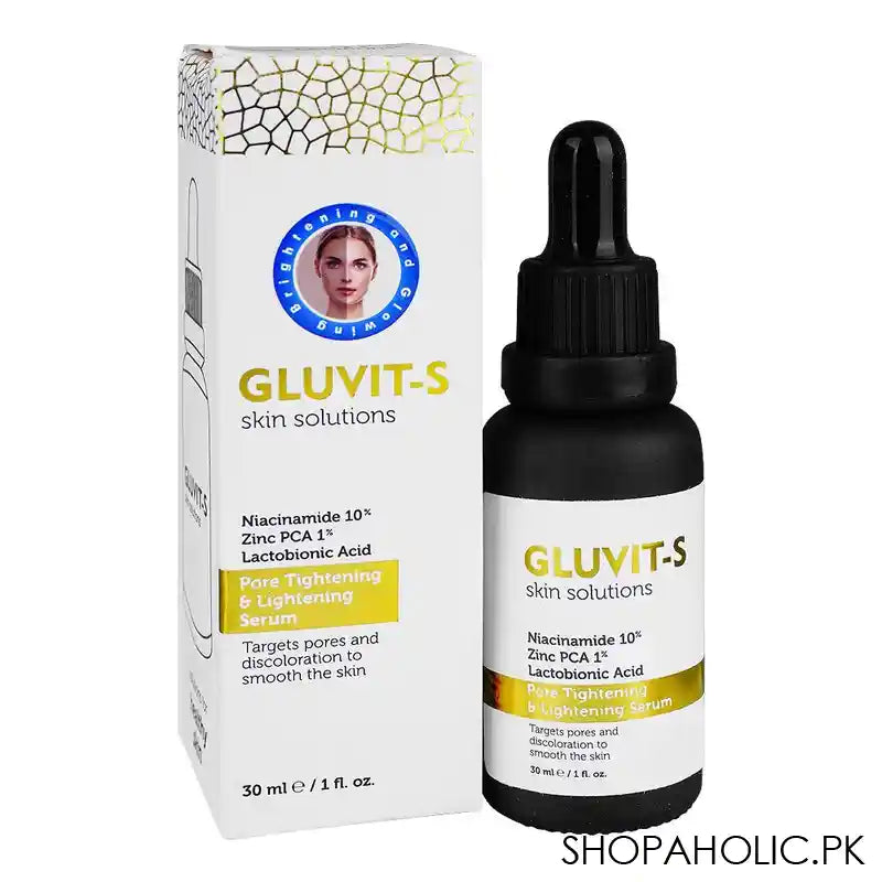 Gluvit's Pore Tightening & Lightening Serum, 30ml - Main Image