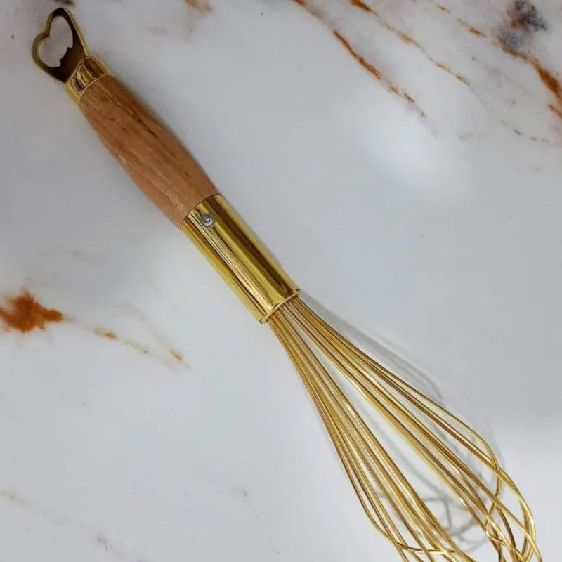 gold wooden egg beater main image