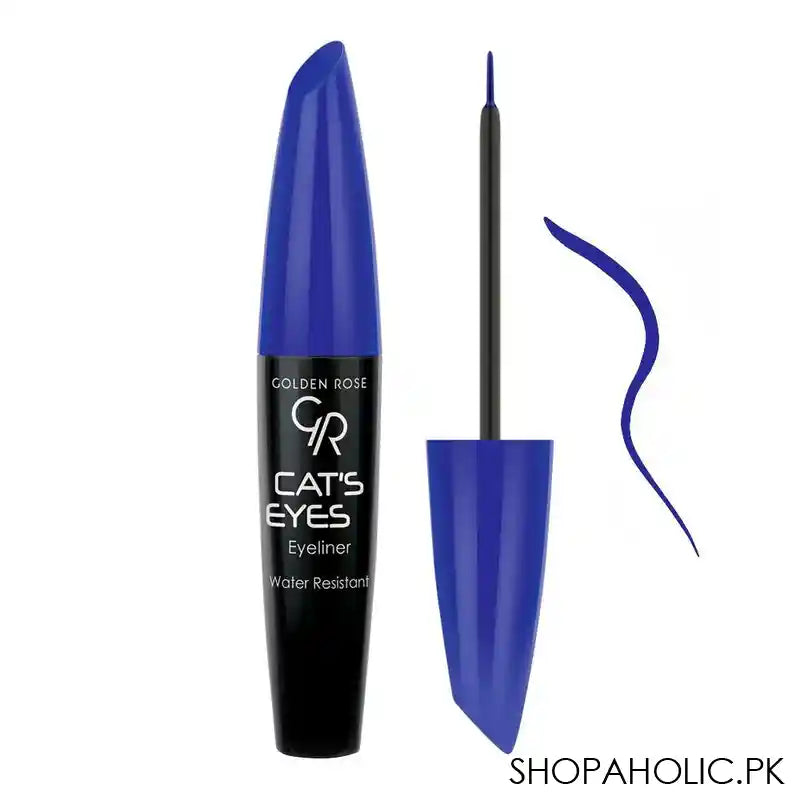 Golden Rose Cat's Eyes Eyeliner, Matte Blue - Main Image