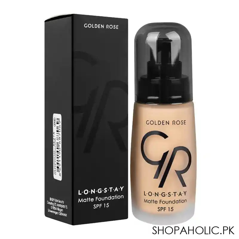 Golden Rose Long Stay Matte Foundation, Oil-Free, SPF-15, 06, 32ml - Main Image