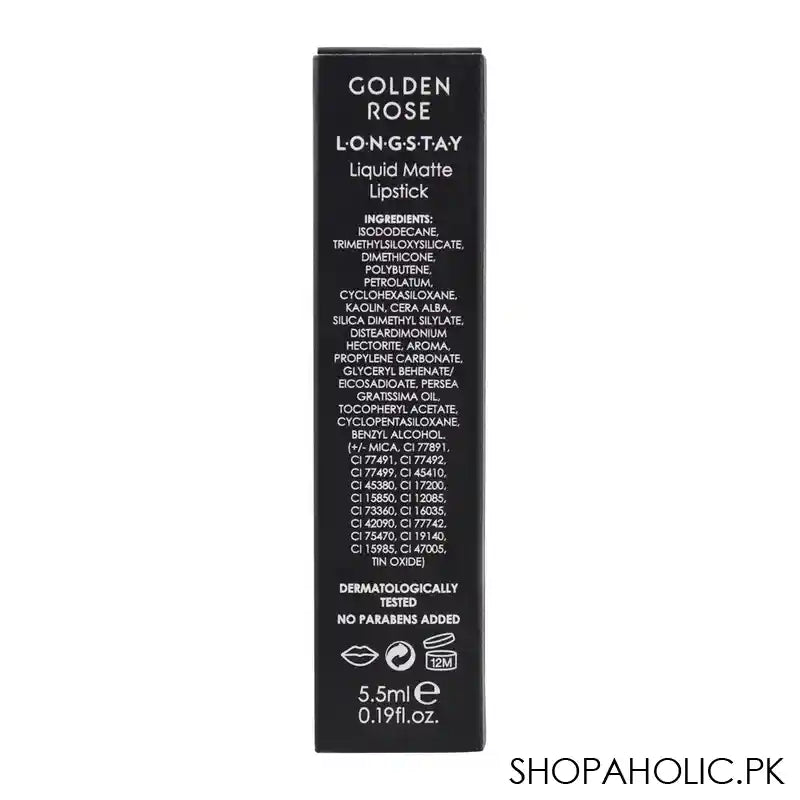 Golden Rose Longstay Liquid Matte Lipstick, 04 - Image 4