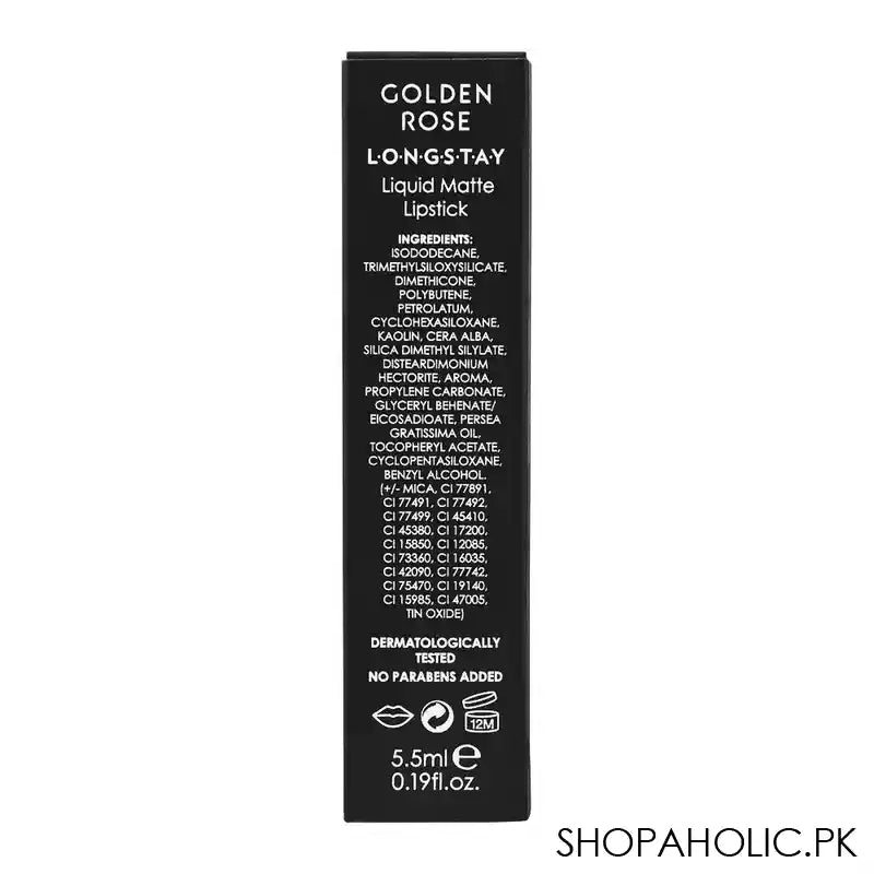 Golden Rose Longstay Liquid Matte Lipstick, 10 - Image 4