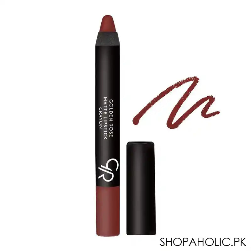 Golden Rose Matte Lipstick Crayon, 01 - Main Image