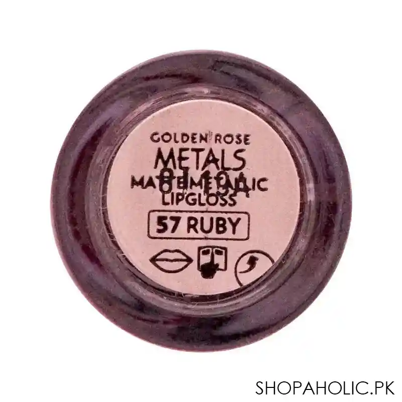 golden rose metals matte metallic lip gloss, 57, ruby image4