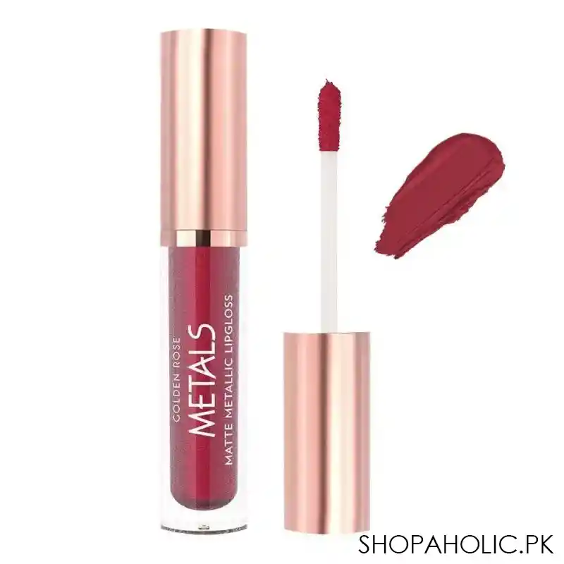 golden rose metals matte metallic lip gloss, 57, ruby main image