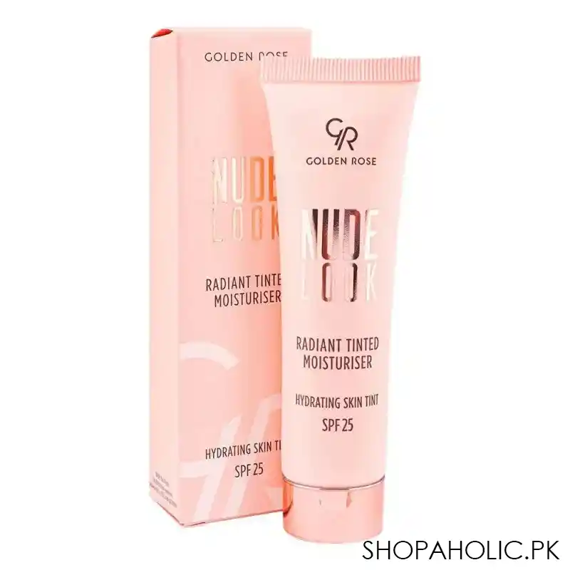 golden rose nude look radiant tinted moisturiser hydrating skin tint, spf25, 02, medium tint main image