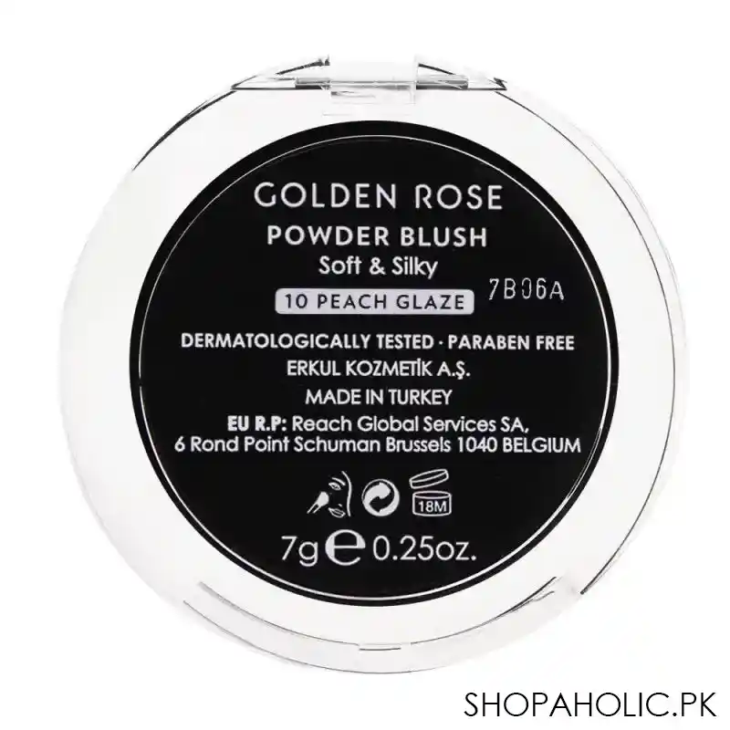 golden rose powder blush, soft & silky, 10 peach glaze image2