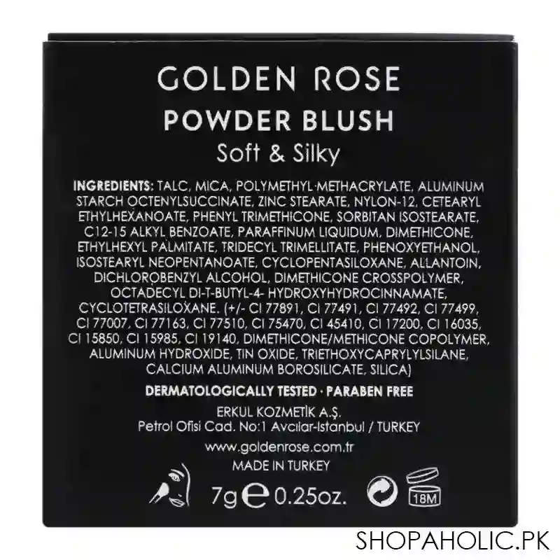 golden rose powder blush, soft & silky, 10 peach glaze image4