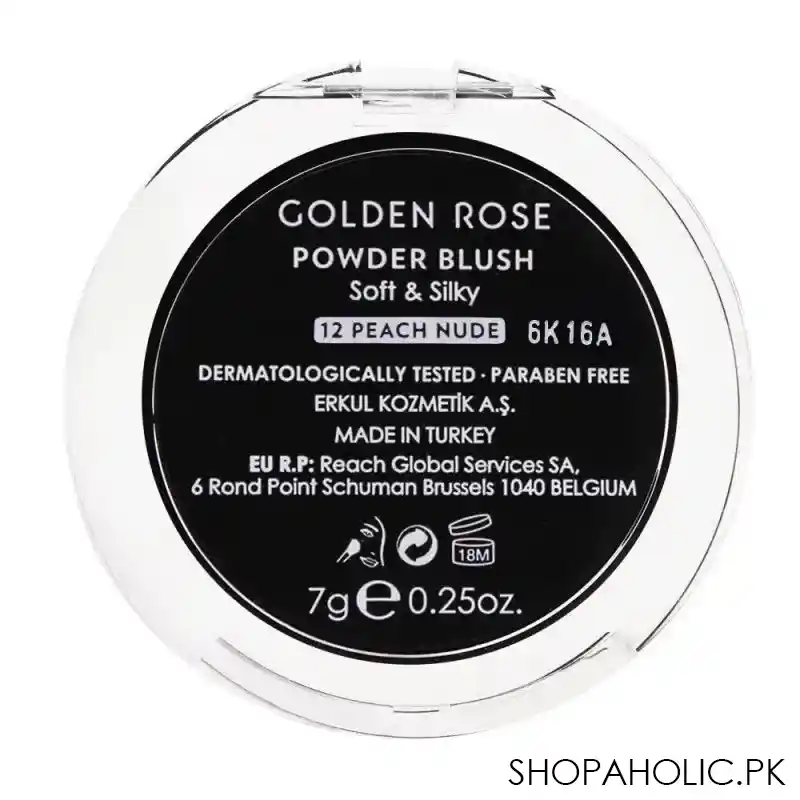 golden rose powder blush, soft & silky, 12 peach nude image2