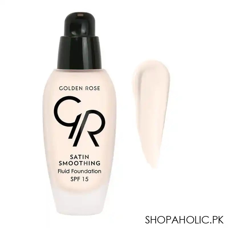 Golden Rose Satin Smoothing Fluid Foundation, 21, Paraben Free, SPF 15 - Image 3