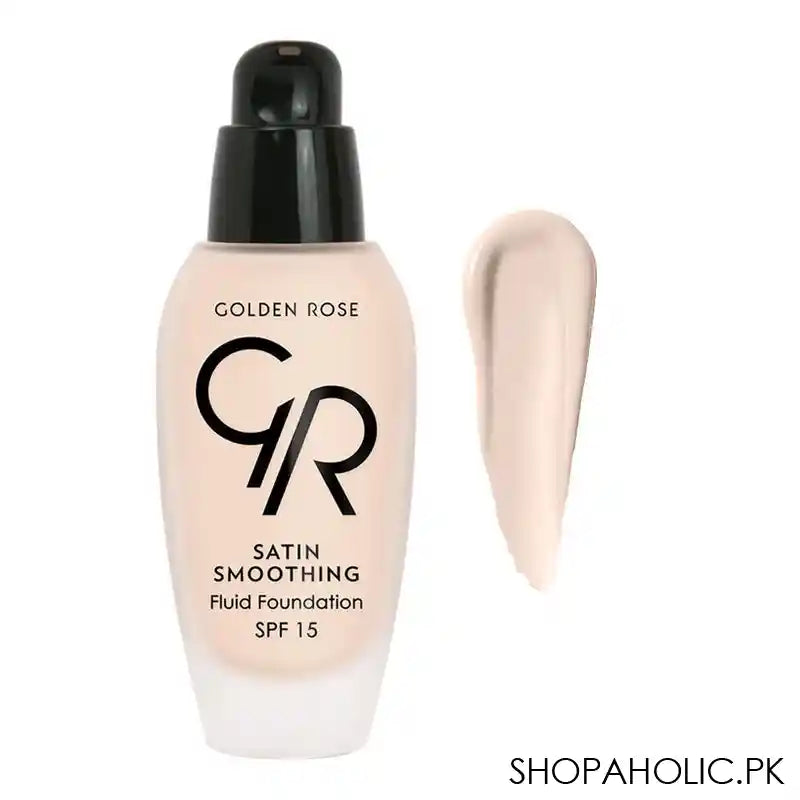 Golden Rose Satin Smoothing Fluid Foundation, 24, Paraben Free, SPF 15 - Main Image