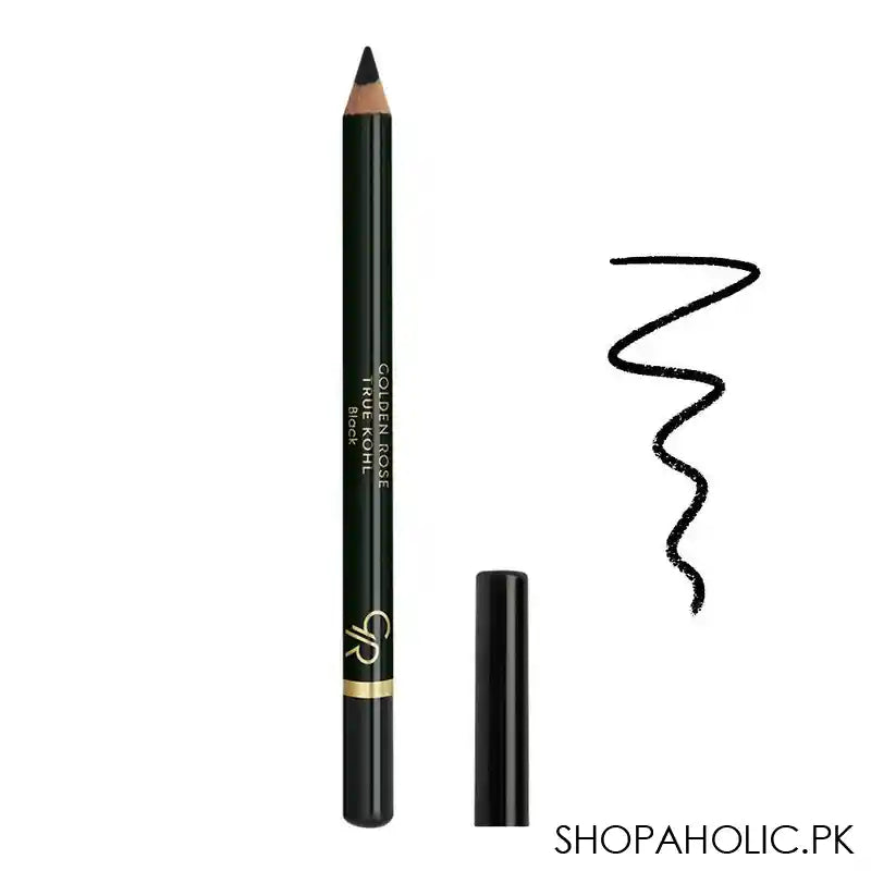 Golden Rose True Kohl Eyeliner Pencil, Black - Main Image