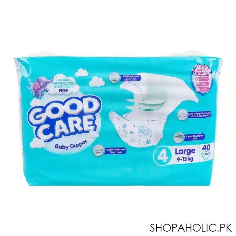 good care baby diaper, 4, large, 9 13kg, 40 pack image2