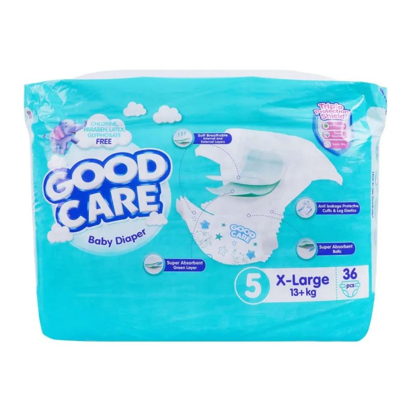 good care baby diaper, 5, x large, 13+ kg, 36 pack image2