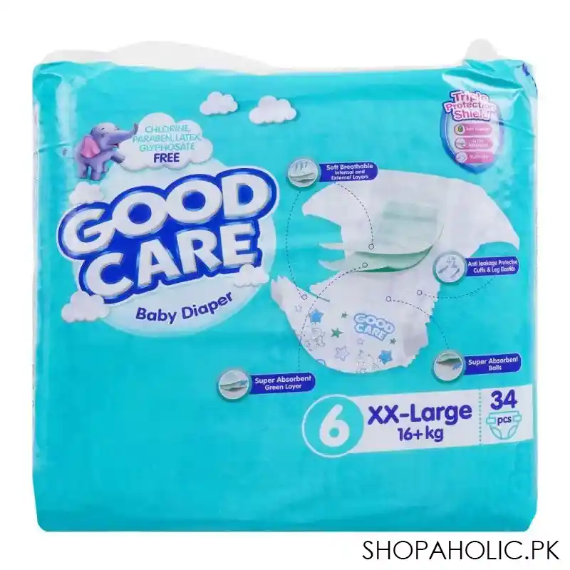 good care baby diaper, 6, xx large, 16+ kg, 34 pack image2