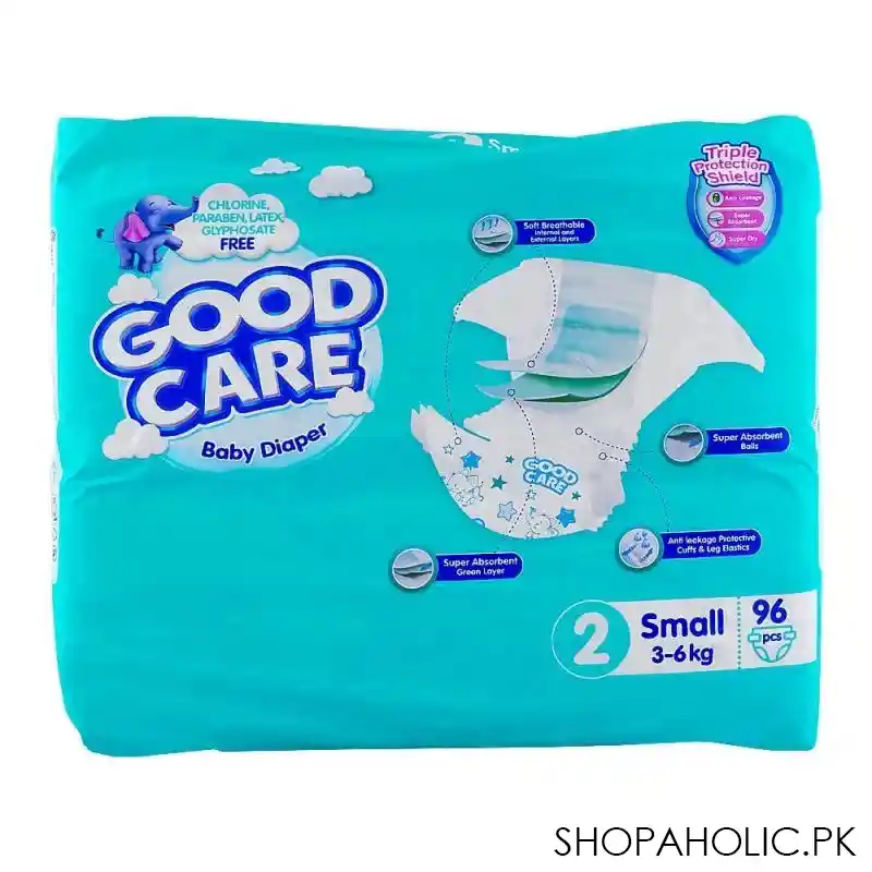 good care baby diaper no. 2 small, 3 6 kg, 96 pack image2