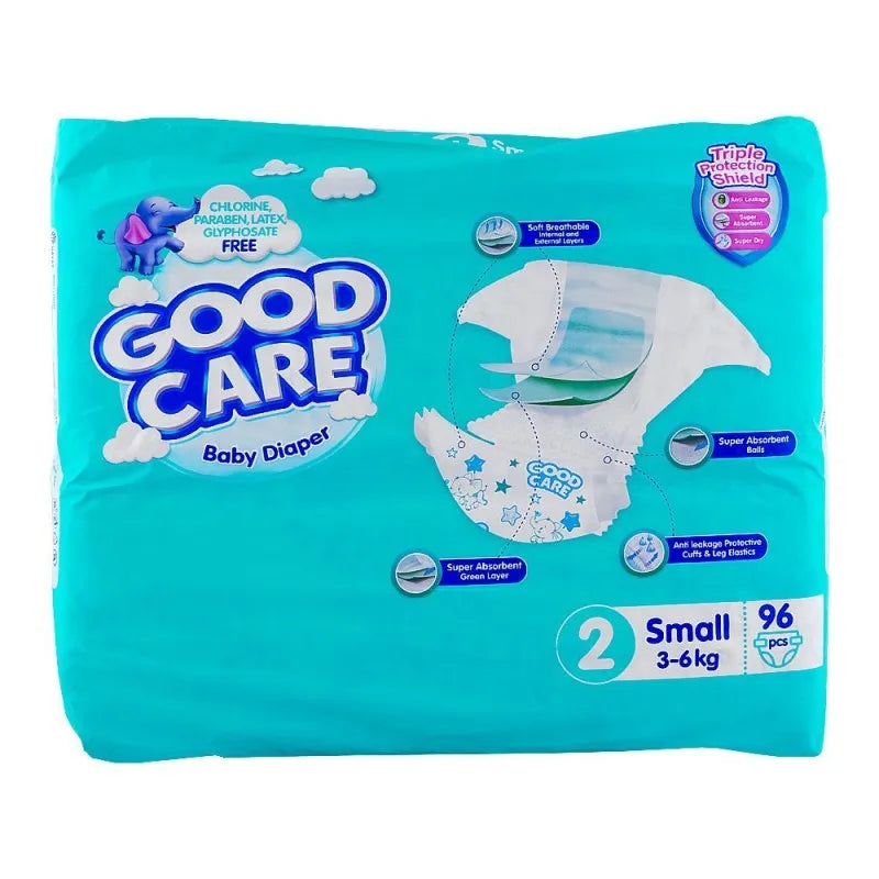 good care baby diaper no. 2 small, 3 6 kg, 96 pack image2