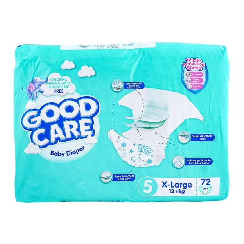 good care baby diaper no. 5 x large, 13+ kg, 72 pack image2