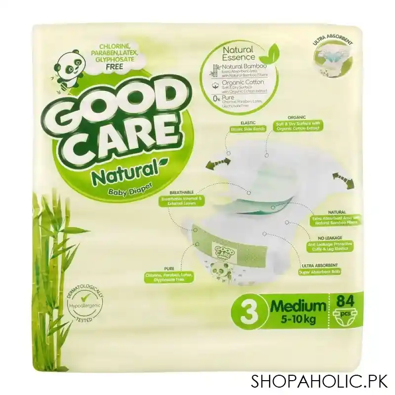 good care natural baby diaper no. 3, medium, 5 10 kg, 84 pack image2