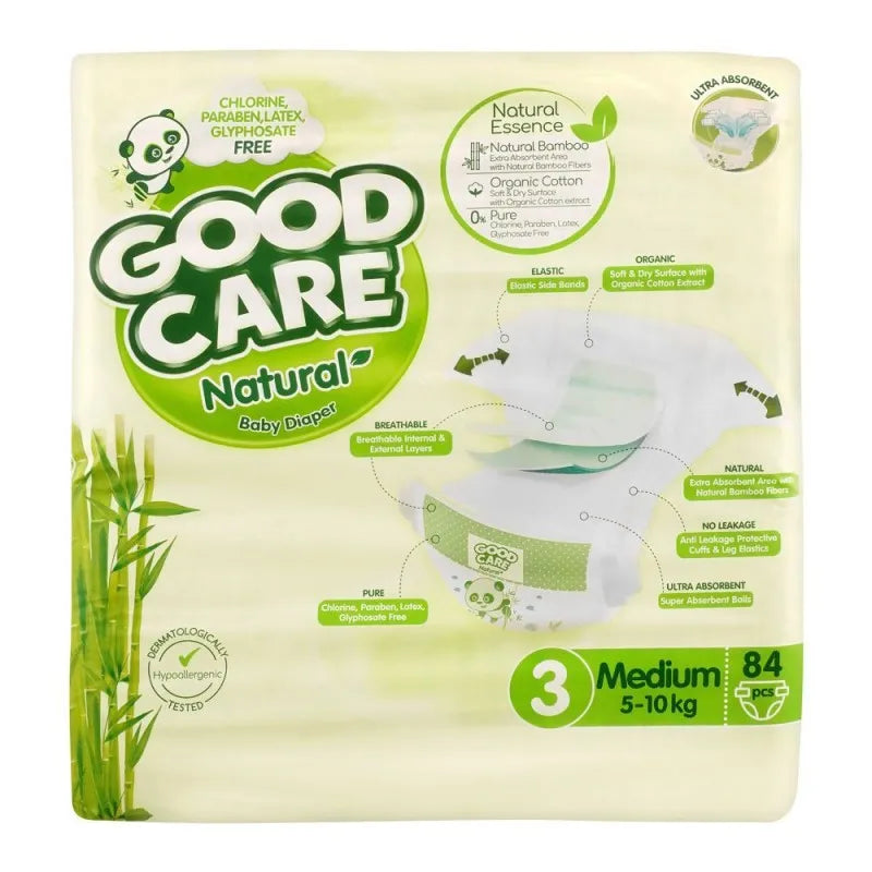 good care natural baby diaper no. 3, medium, 5 10 kg, 84 pack image2