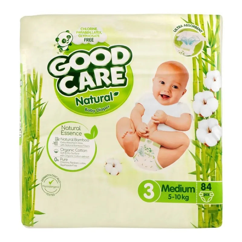 good care natural baby diaper no. 3, medium, 5 10 kg, 84 pack main image