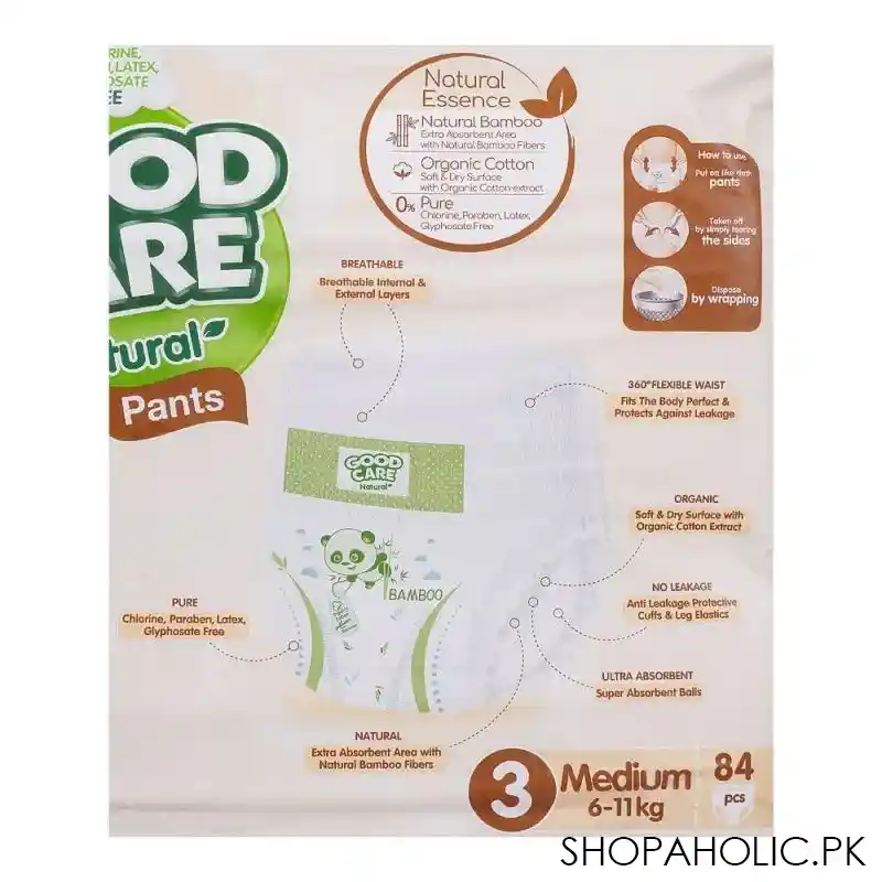 good care natural pants, 3, medium, 6 11kg, 84 pack image4