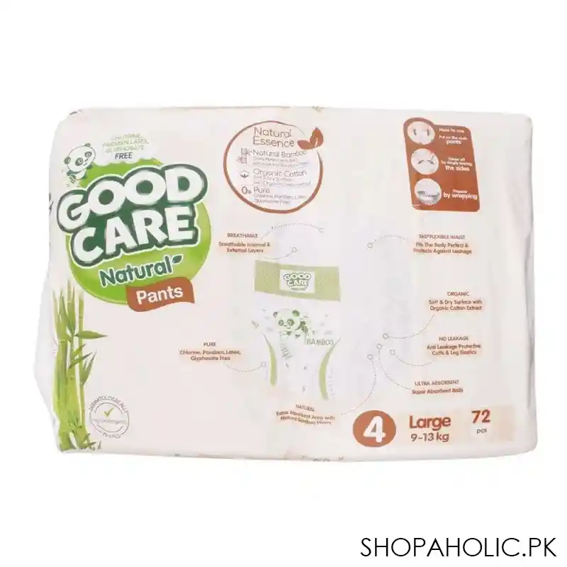 good care natural pants 4 large, 9 13kg, 72 pack image2