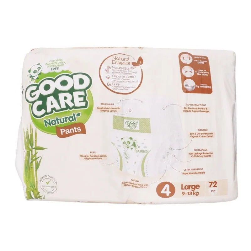 good care natural pants 4 large, 9 13kg, 72 pack image2