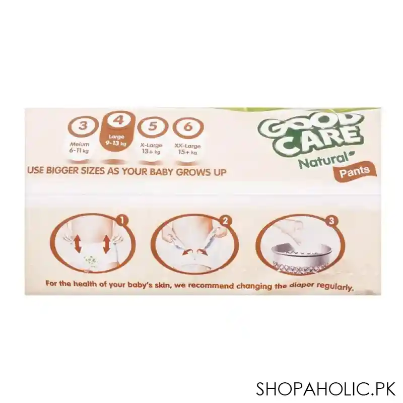 good care natural pants 4 large, 9 13kg, 72 pack image4