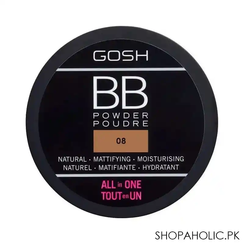 gosh bb all in one natural mattifying moisturising powder, 08 chestnut image3