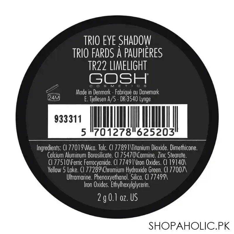 gosh trio eyeshadow, tr22 limelight image2