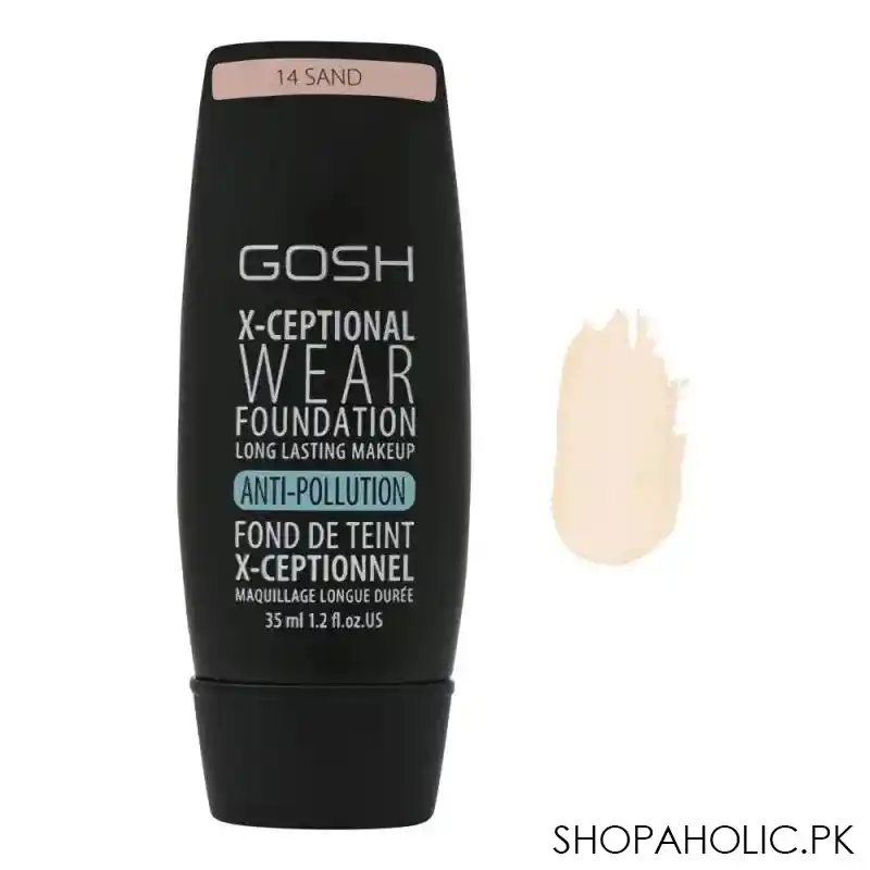 gosh x ceptional wear foundation, 14 sand, 35ml main image