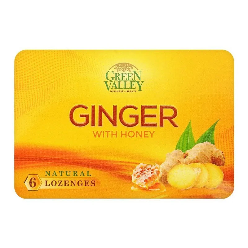 green valley ginger with honey lozenges, 6 pack image2