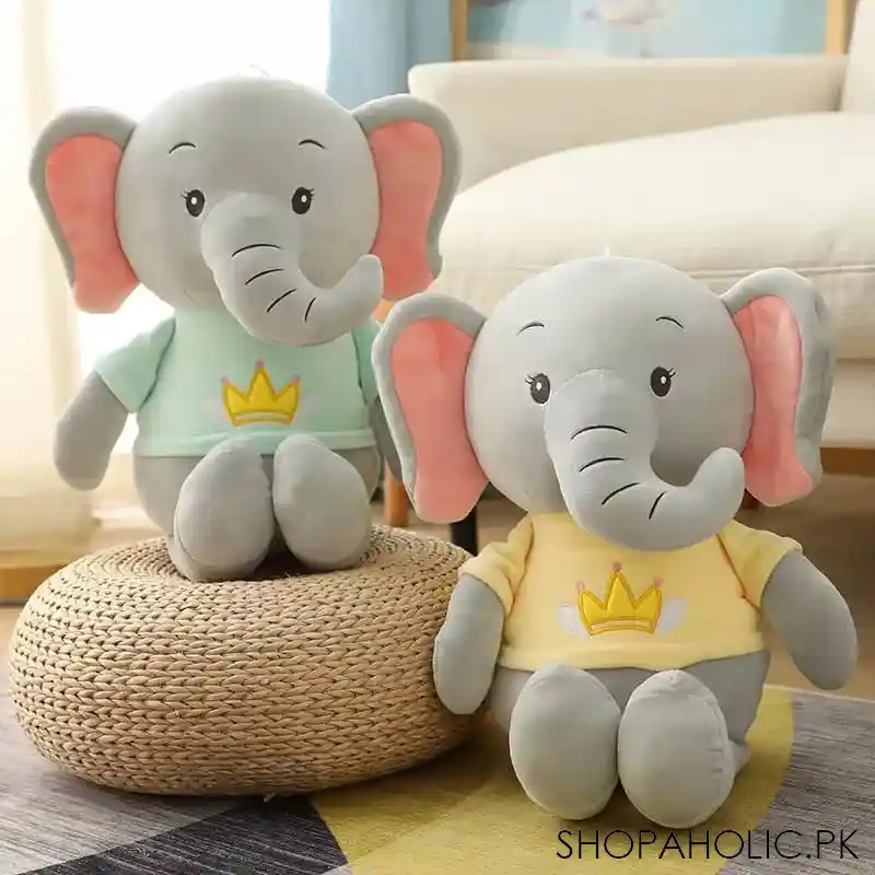 grey elephant doll toy main image