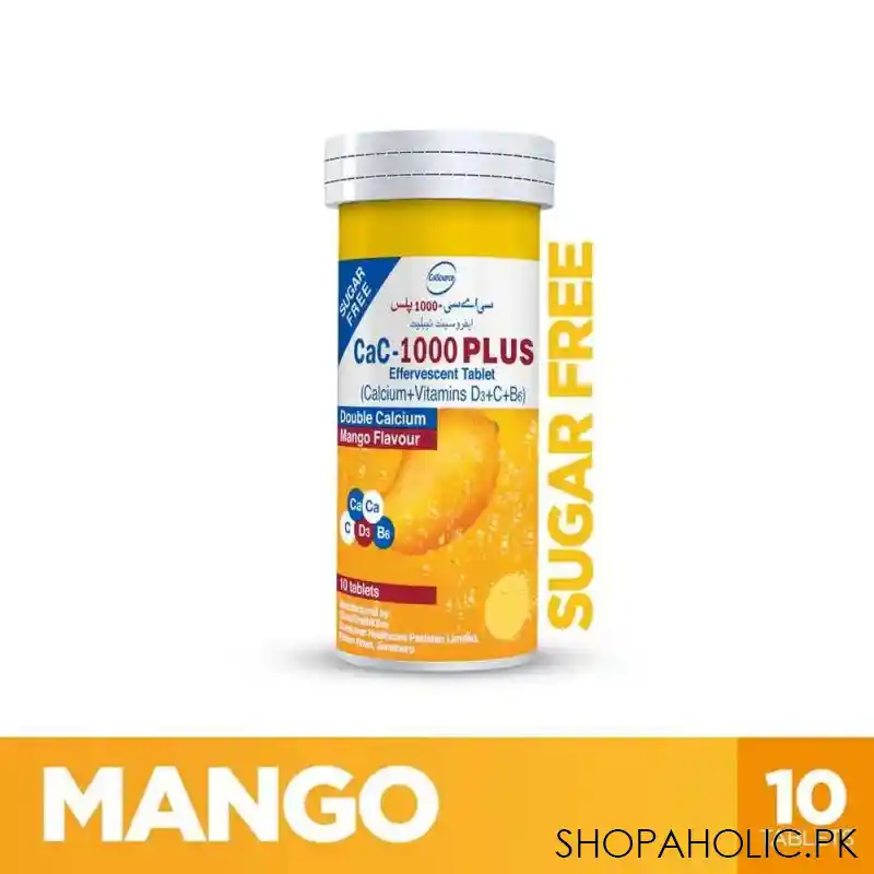 gsk cac 1000 plus mango, sugar free, 10 pack main image