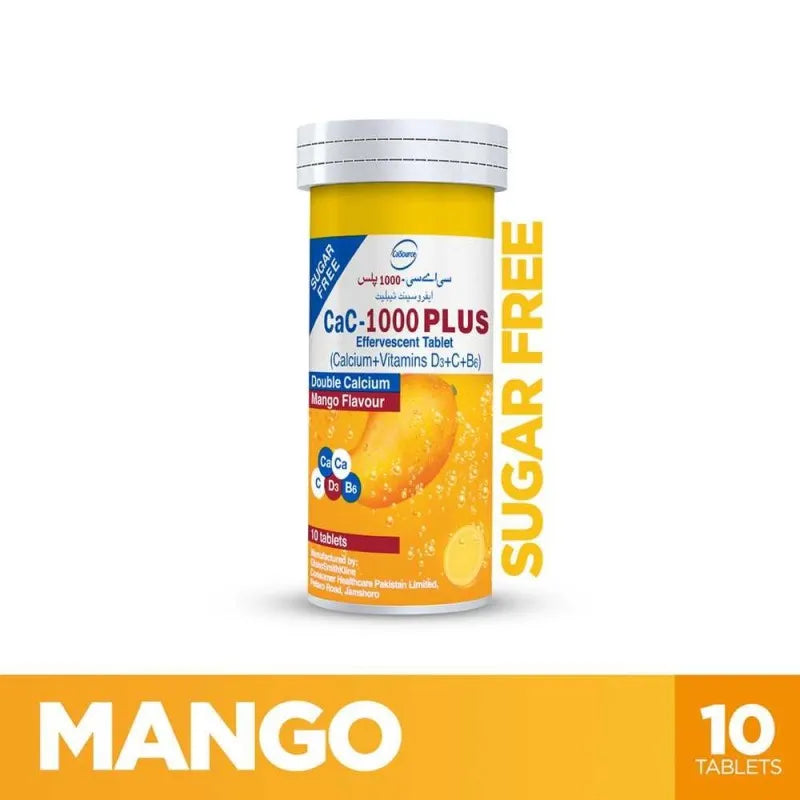 gsk cac 1000 plus mango, sugar free, 10 pack main image