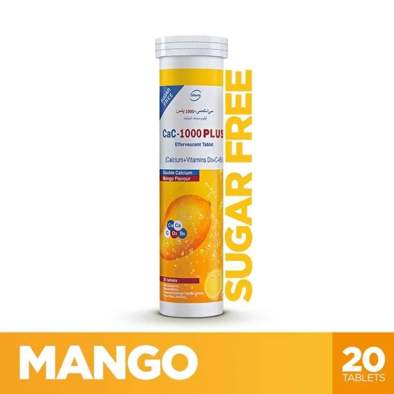 gsk cac 1000 plus mango, sugar free, 20 pack main image