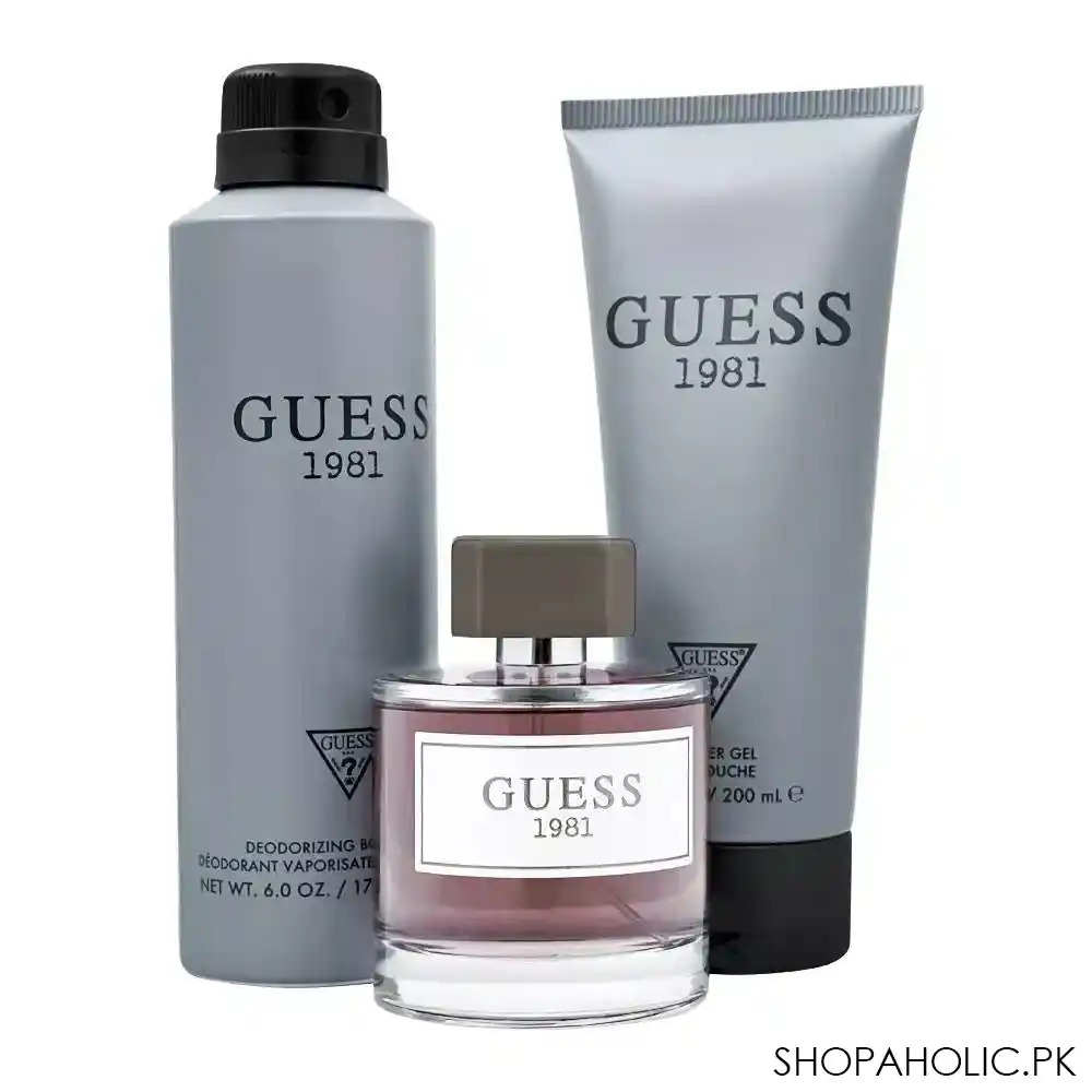 guess 1981 gift set, edt 100ml + body spray 226ml + shower gel 200ml main image