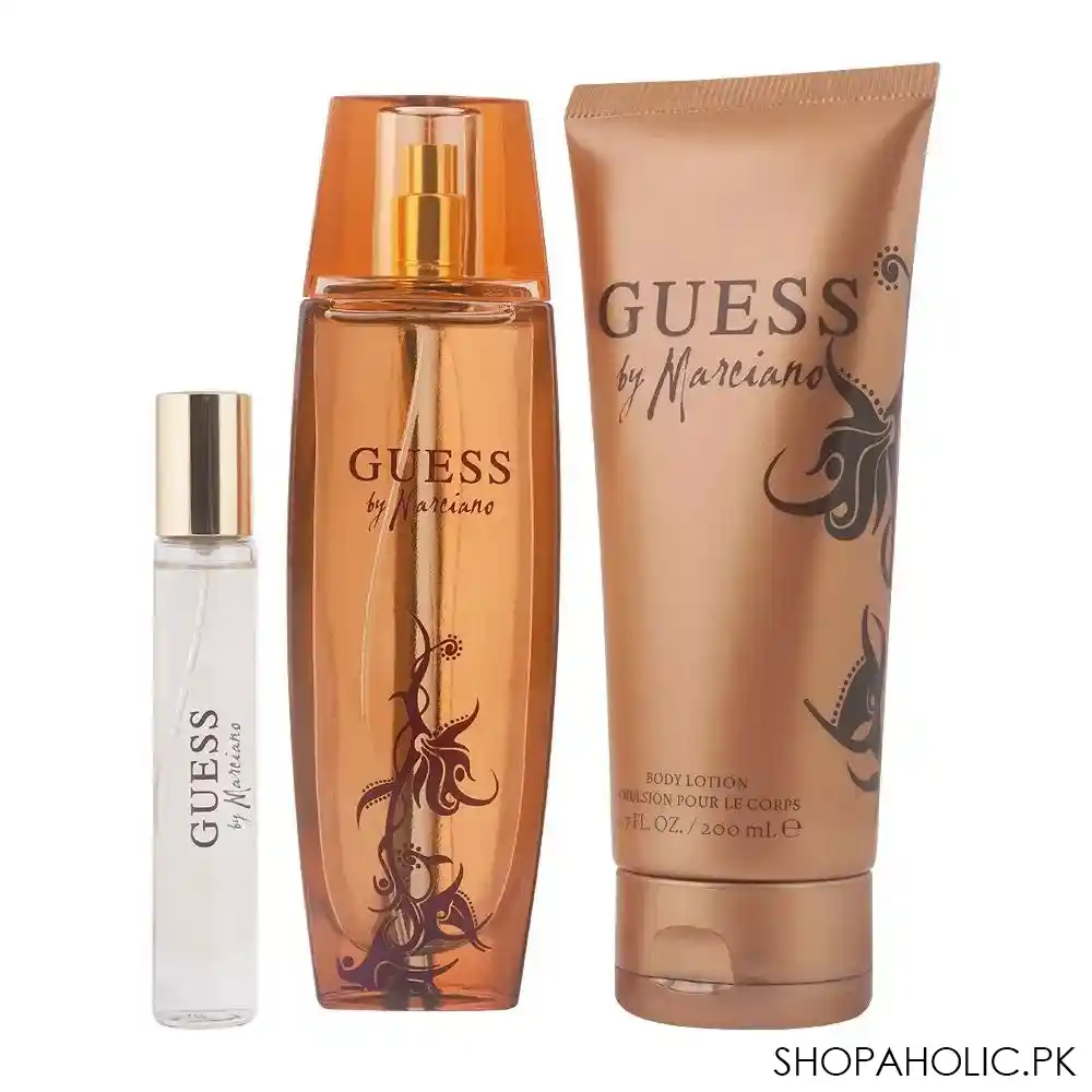 guess by marciano for women set edp 100ml +body lotion 200ml +travel spray 15ml main image