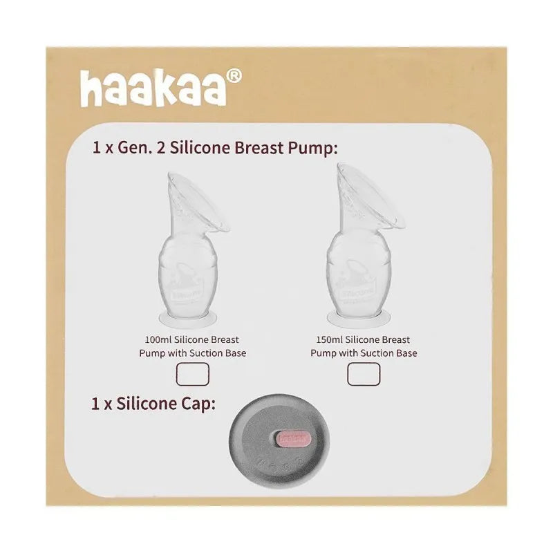 haakaa silicone breast pump & cap set, gen. 2, gbhk041 image3