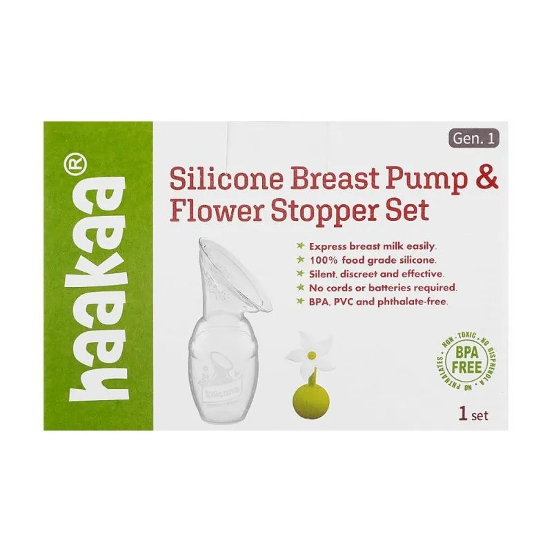 haakaa silicone breast pump & flower stopper set, gen. 1, gbhk020 w image2