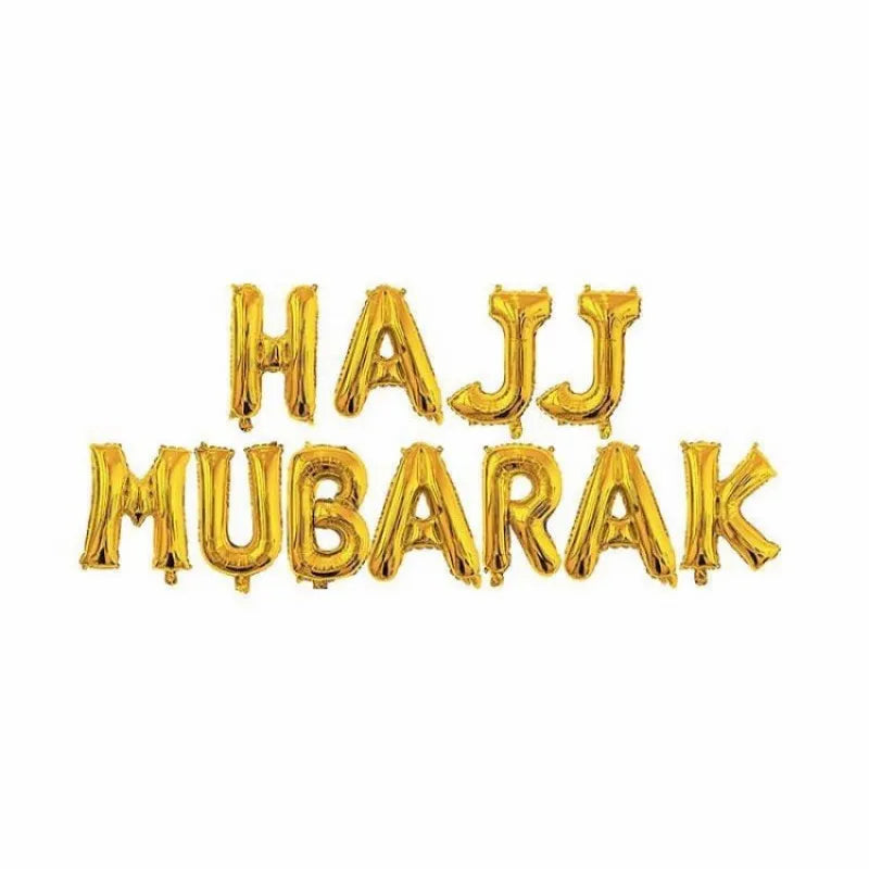 hajj mubarak foil balloons main image