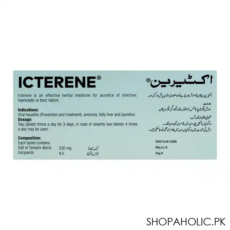 Hamdard Icterene, 30 Tablets - Image 2